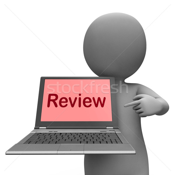 Review Laptop Means Check Evaluate Or Examine Stock photo © stuartmiles