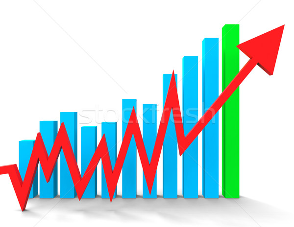 Increasing Graph Shows Financial Report And Advance Stock photo © stuartmiles