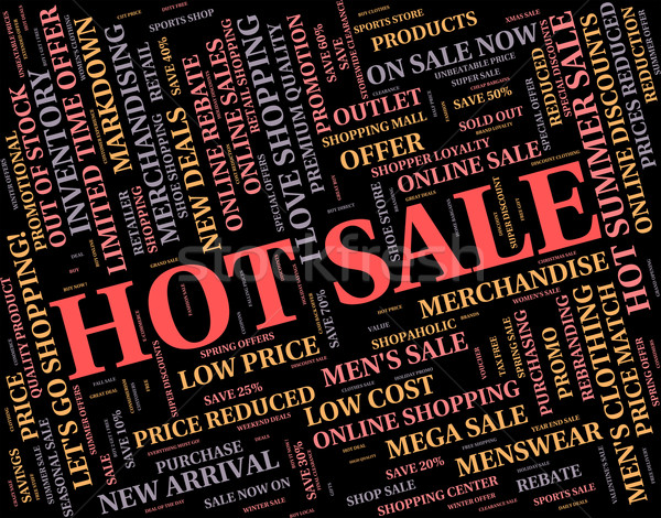 Stock photo: Hot Sale Indicates Number One And Bargain