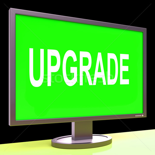 Upgrade Screen Means Improve Upgraded Or Update Stock photo © stuartmiles