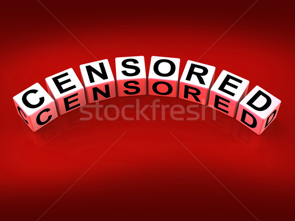Censored Blocks Show Edited Blacklisted and Forbidden Stock photo © stuartmiles