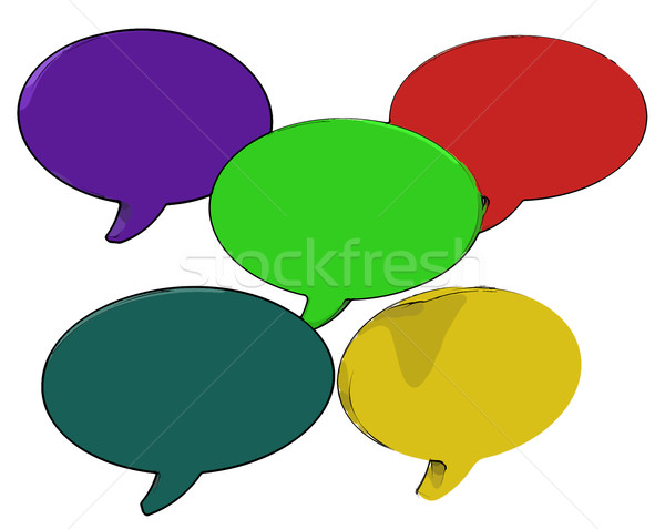 Stock photo: Blank Speech Balloon Shows Copy space For Thought Chat Or Idea