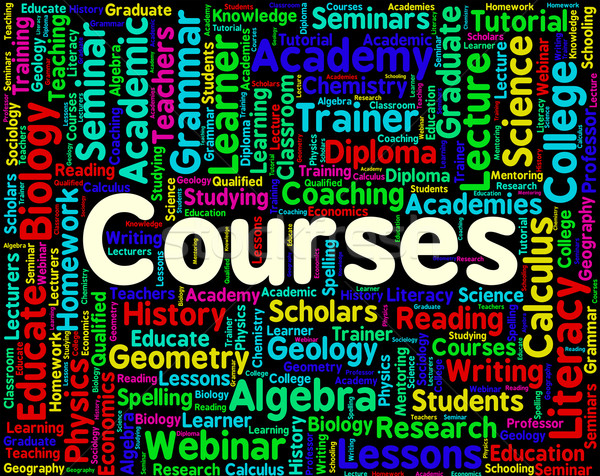 Courses Word Means Words School And Syllabus Stock photo © stuartmiles