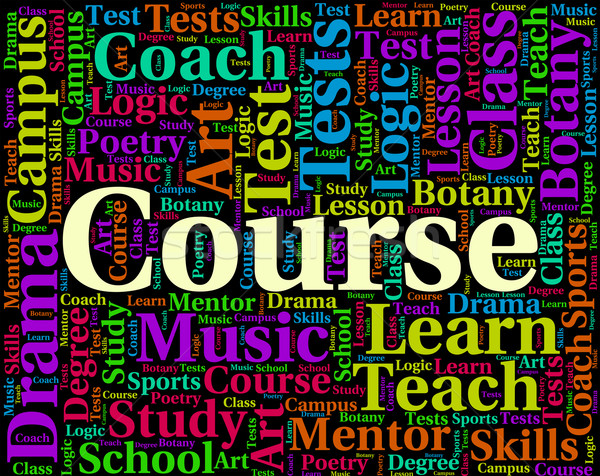 Stock photo: Course Word Shows Development University And Words