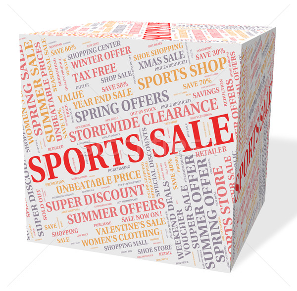Sports Sale Represents Physical Exercise And Bargain Stock photo © stuartmiles