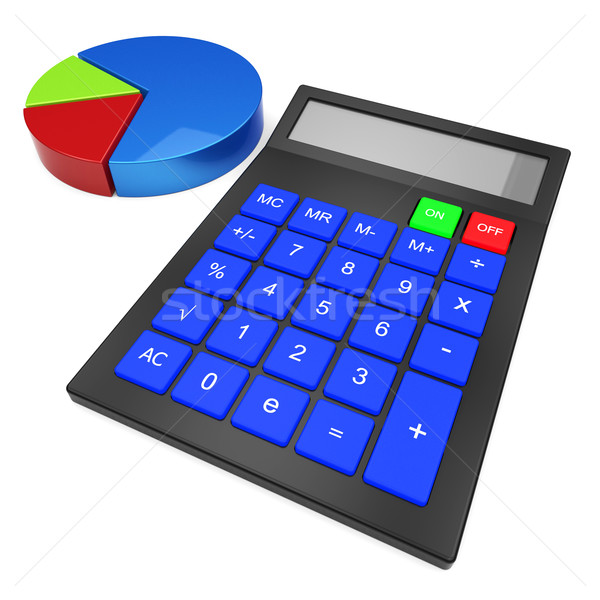 Calculate Statistics Means Charting Figures And Calculator Stock photo © stuartmiles