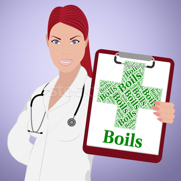 Boils Word Means Ill Health And Affliction Stock photo © stuartmiles
