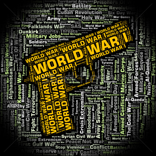 Mondo guerra guerra parola testo Foto d'archivio © stuartmiles