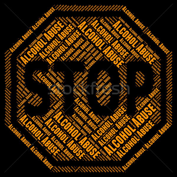 Stockfoto: Stoppen · alcohol · misbruik · betekenis