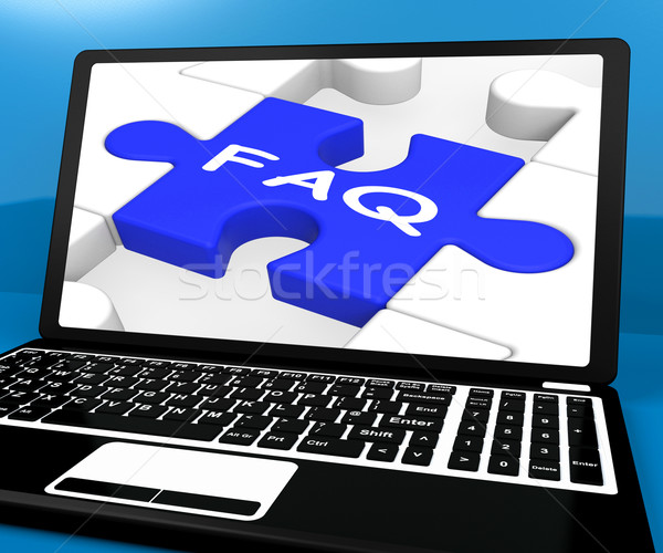FAQ Puzzle On Notebook Showing Online Support Stock photo © stuartmiles