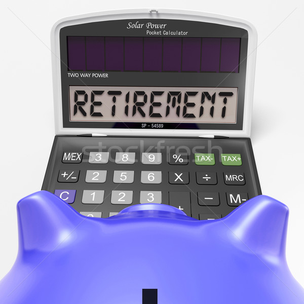 Aposentadoria calculadora idoso trabalhar aposentados Foto stock © stuartmiles