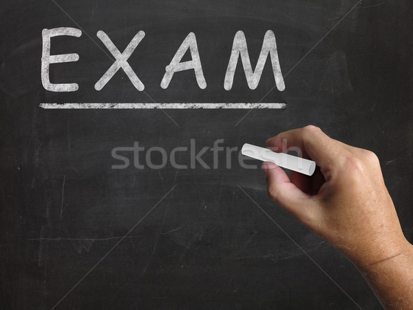 Exam Blackboard Shows Assessment Test And Grade Stock photo © stuartmiles