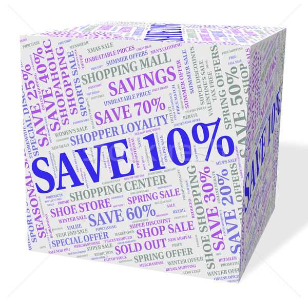 Ten Percent Off Means Offers Offer And Retail Stock photo © stuartmiles