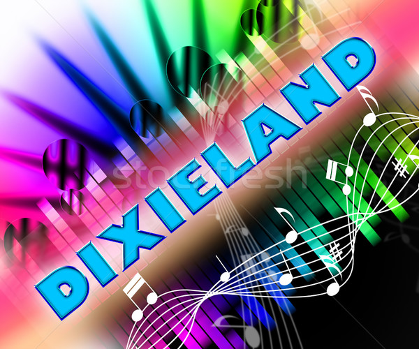 Dixieland Music Represents New Orleans Jazz And Acoustic Stock photo © stuartmiles