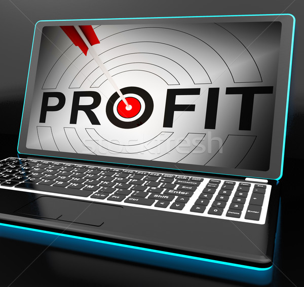 Profitto laptop internet notebook successo Foto d'archivio © stuartmiles