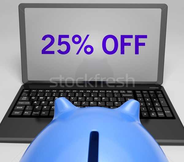 Twenty-Five Percent Off On Notebook Shows Special Offers Stock photo © stuartmiles