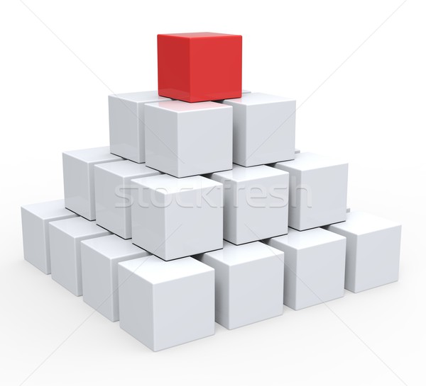 Stockfoto: Top · piramide · hiërarchie · leider · prestatie