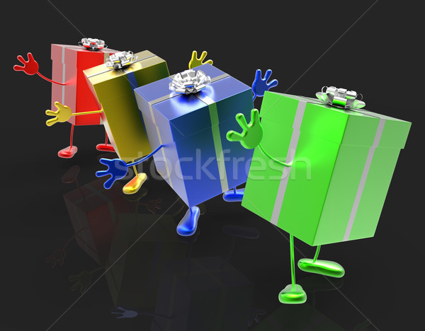 Presents Show Giving Gifts Birthday Or Christmas Stock photo © stuartmiles