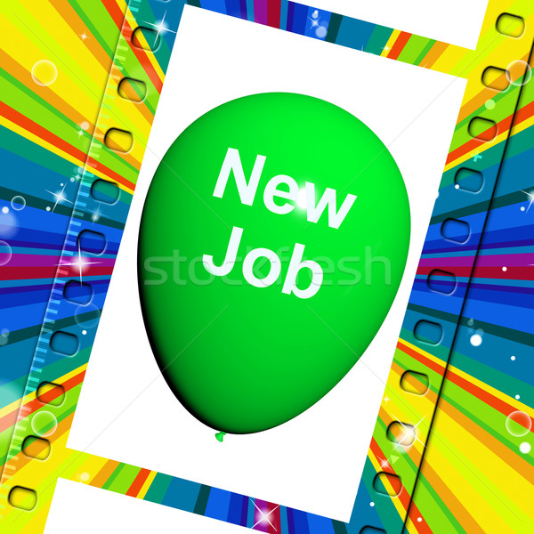 New Job Balloon Shows New Beginnings in Career Stock photo © stuartmiles