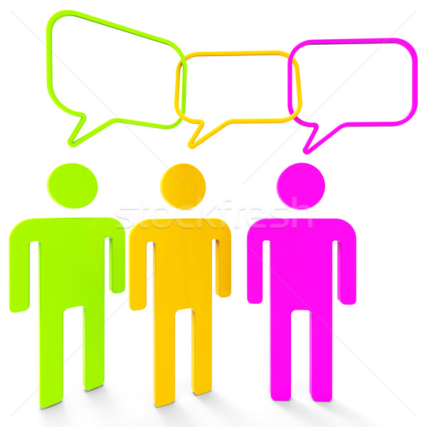 People Speaking Indicates Point Of View And Assumption Stock photo © stuartmiles