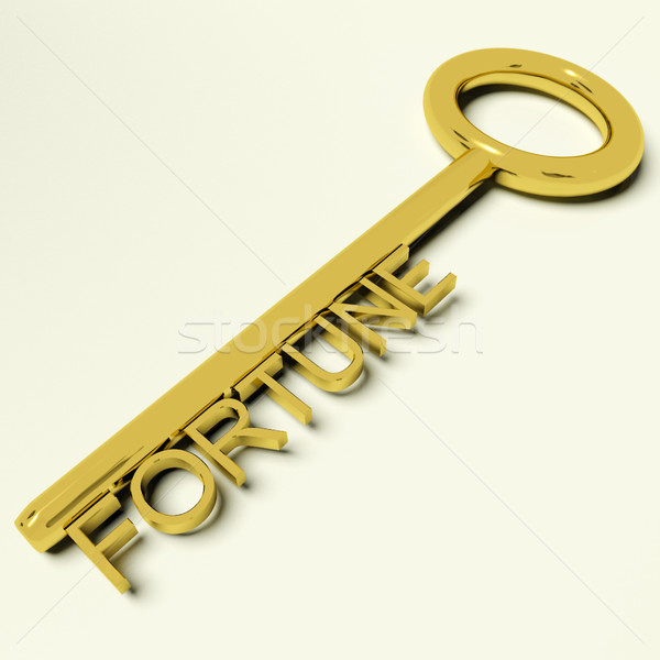 Fortune Key Representing Luck And Wealth Stock photo © stuartmiles