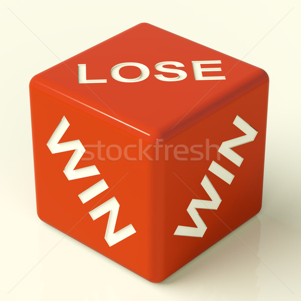 Verliezen Rood dobbelstenen gokken spel gokken Stockfoto © stuartmiles