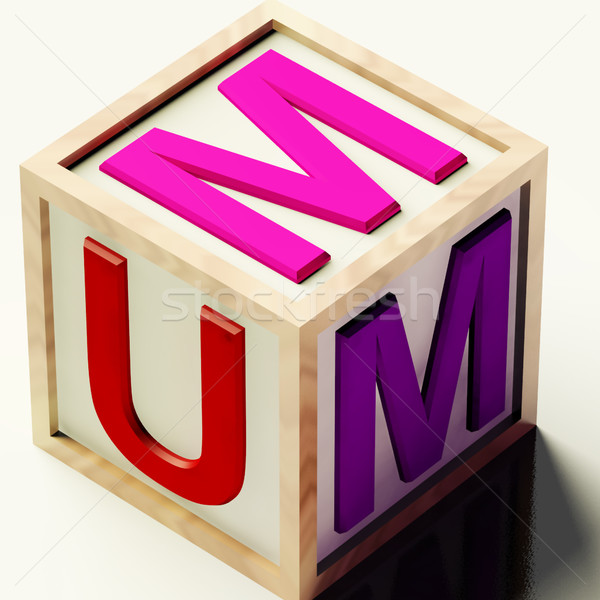 Kids Block Spelling Mum As Symbol for Motherhood And Parenting Stock photo © stuartmiles