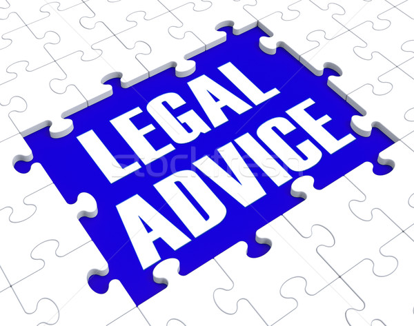 Legal Advice Puzzle Showing Attorney Counseling Stock photo © stuartmiles