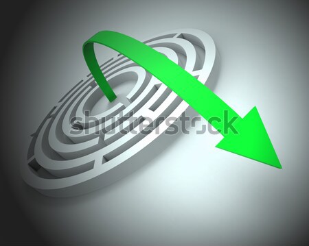 Freedom From Maze Showing Puzzle Solved Stock photo © stuartmiles
