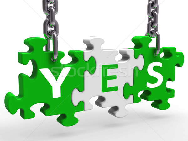 Yes Puzzle Shows Approval Validation And Support Stock photo © stuartmiles