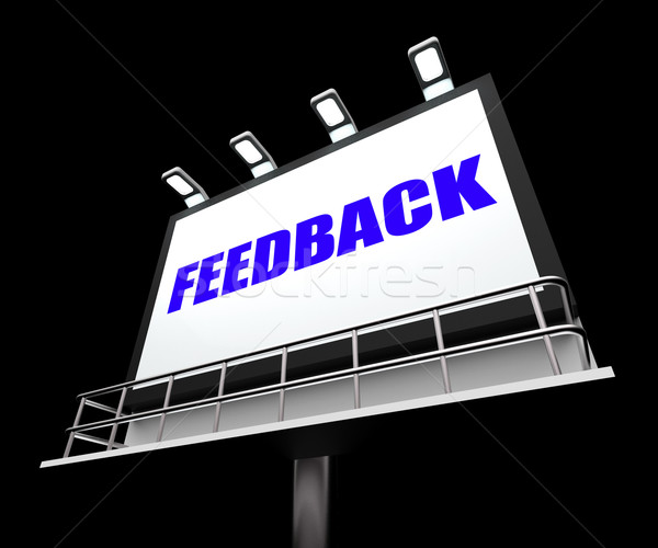 Stock photo: Feedback Sign Represents Opinion Evaluation and Comment