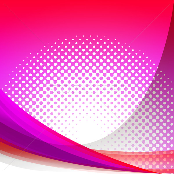 Dotted Pink Wave Background Shows Girly Gradation Wallpaper Or D Stock photo © stuartmiles