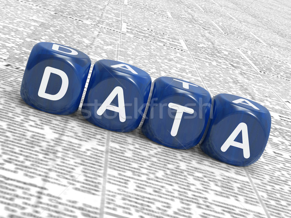 Data Dice Mean Info Statistics And Backup Stock photo © stuartmiles