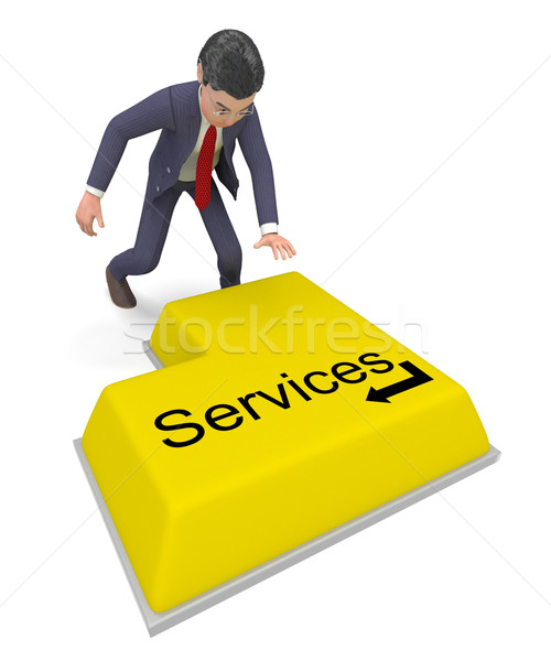 Businessman Selecting Services Represents Professional Businessmen And Biz Stock photo © stuartmiles