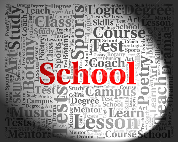 School Word Indicates Text Words And Academies Stock photo © stuartmiles