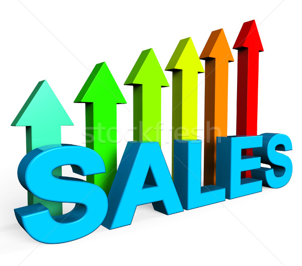 Sales Increasing Indicates Progress Report And Data Stock photo © stuartmiles