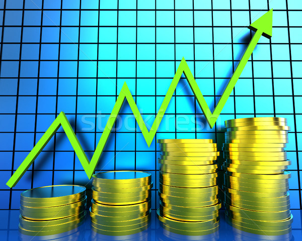 Increase Cash Graph Means Financial Report And Advance Stock photo © stuartmiles