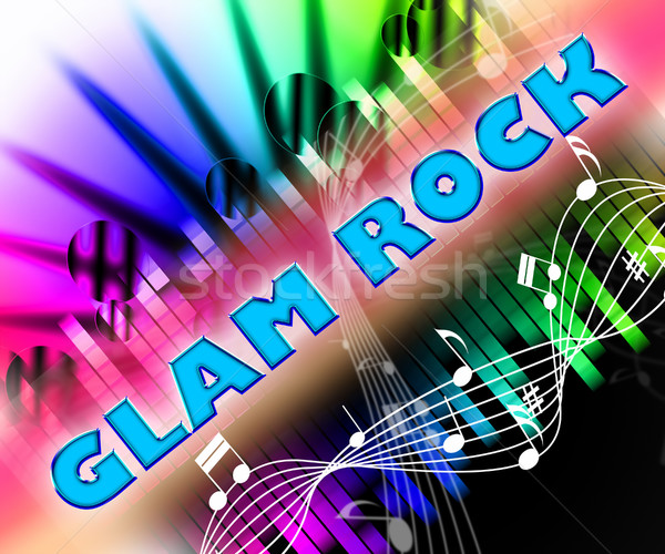 Glam Rock Indicates Sound Tracks And Harmonies Stock photo © stuartmiles