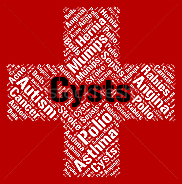 Cysts Word Indicates Ill Health And Affliction Stock photo © stuartmiles