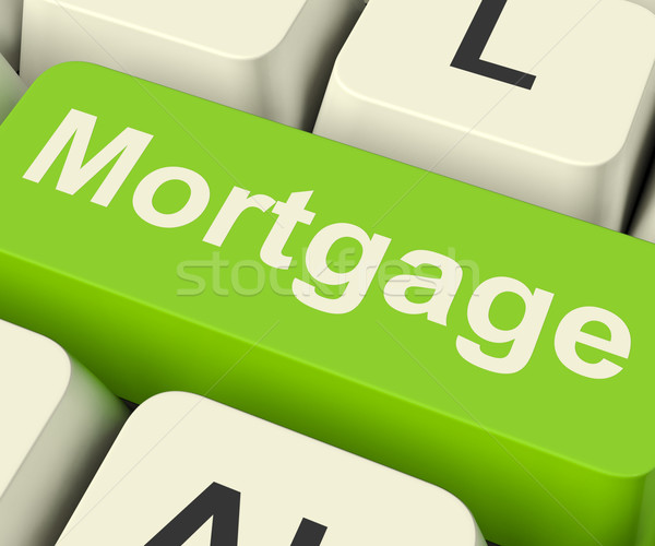 Mortgage Computer Key Showing Online Credit Or Borrowing Stock photo © stuartmiles