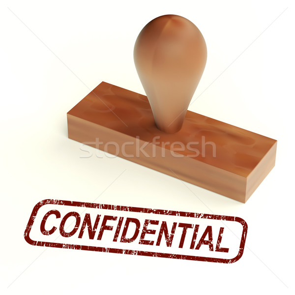 Confidential Rubber Stamp Showing Private Correspondence Stock photo © stuartmiles