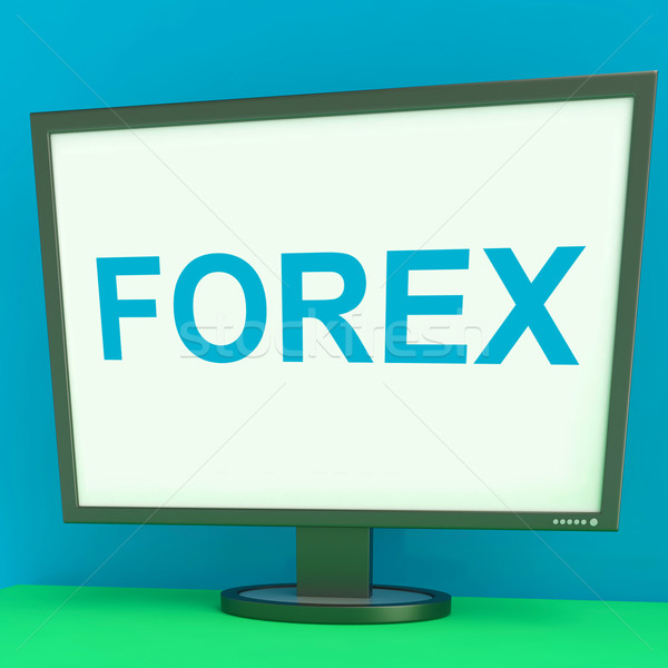 Forex écran étranger échange monnaie commerce Photo stock © stuartmiles