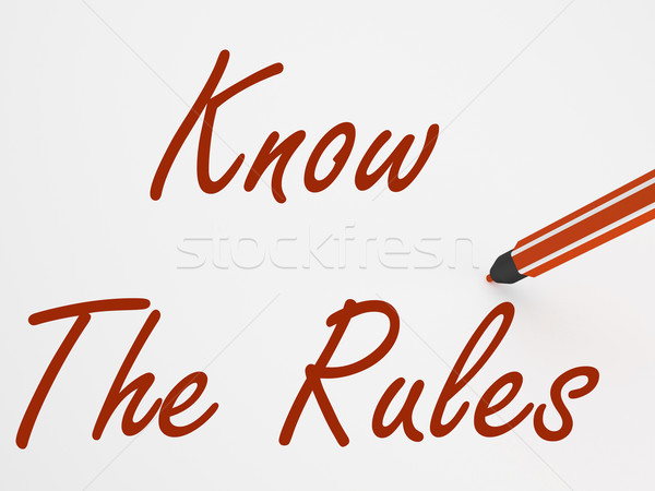 Know The Rules On Whiteboard Means Regulations And Special Condi Stock photo © stuartmiles