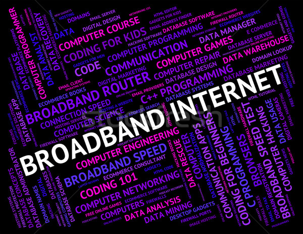 Szélessáv internet világháló kommunikál jelentés LAN Stock fotó © stuartmiles
