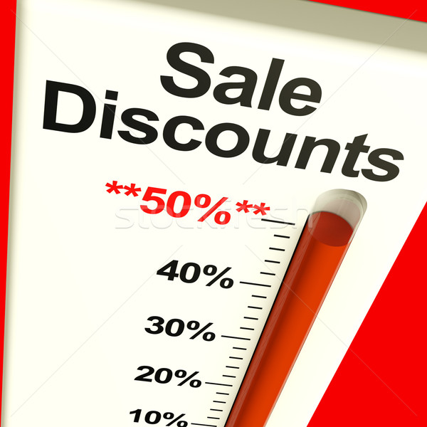 Fifty Percent Sale Discounts Showing Bargain Closeout Selloff Stock photo © stuartmiles