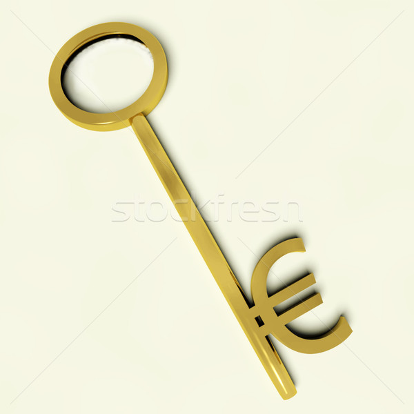 Key With Euro Sign As Symbol For Money Or Investment Stock photo © stuartmiles