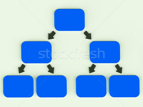 Hierarchyl Diagram With Arrows Showing Parent And Children Assoc Stock photo © stuartmiles