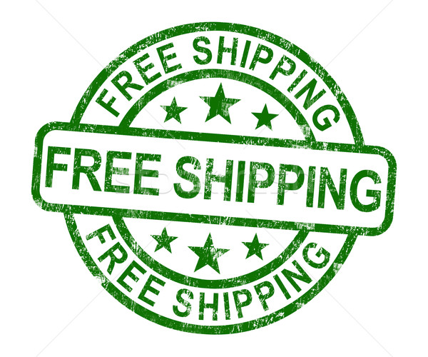 Free Shipping Stamp Showing No Charge Or Gratis To Deliver Stock photo © stuartmiles