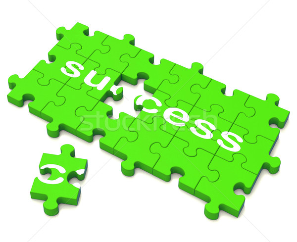 Success Puzzle Shows Attainment Of Wealth  Stock photo © stuartmiles