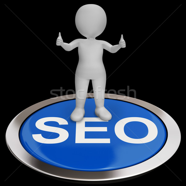 Seo buton internet marketing marketing motor Imagine de stoc © stuartmiles